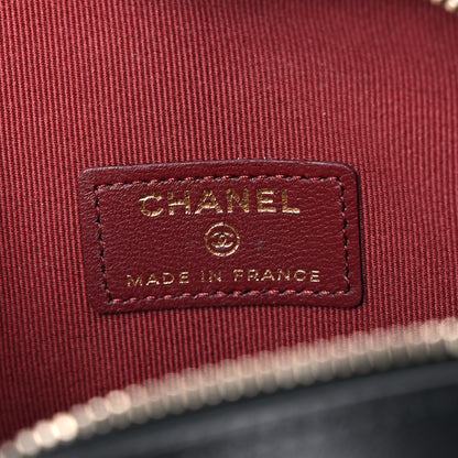 Chanel Lambskin Quilted CC In Love Heart Clutch With Chain Black 5 of 14