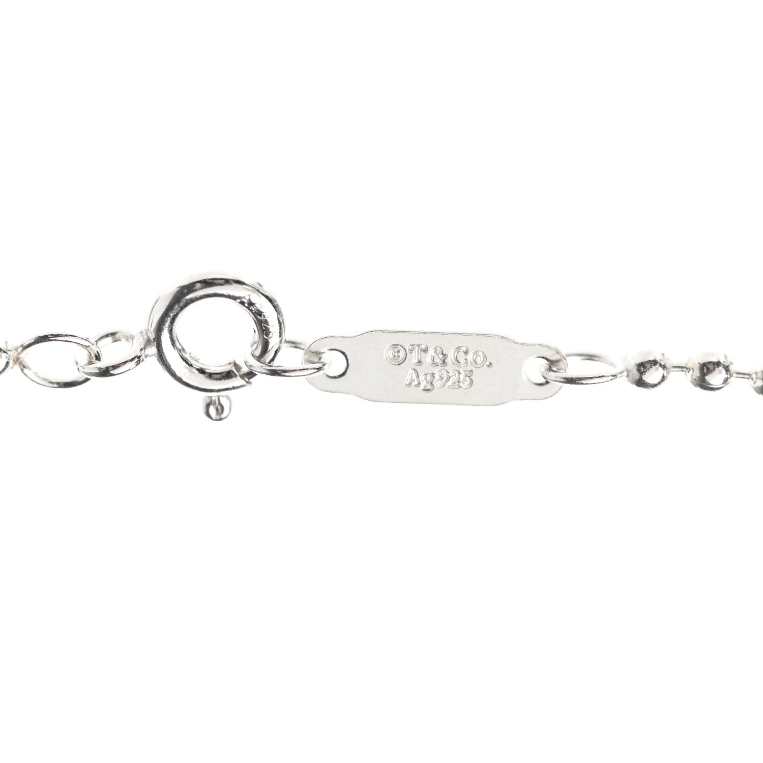 Tiffany Sterling Silver 1837 Makers Bar Pendant Necklace 5 of 6
