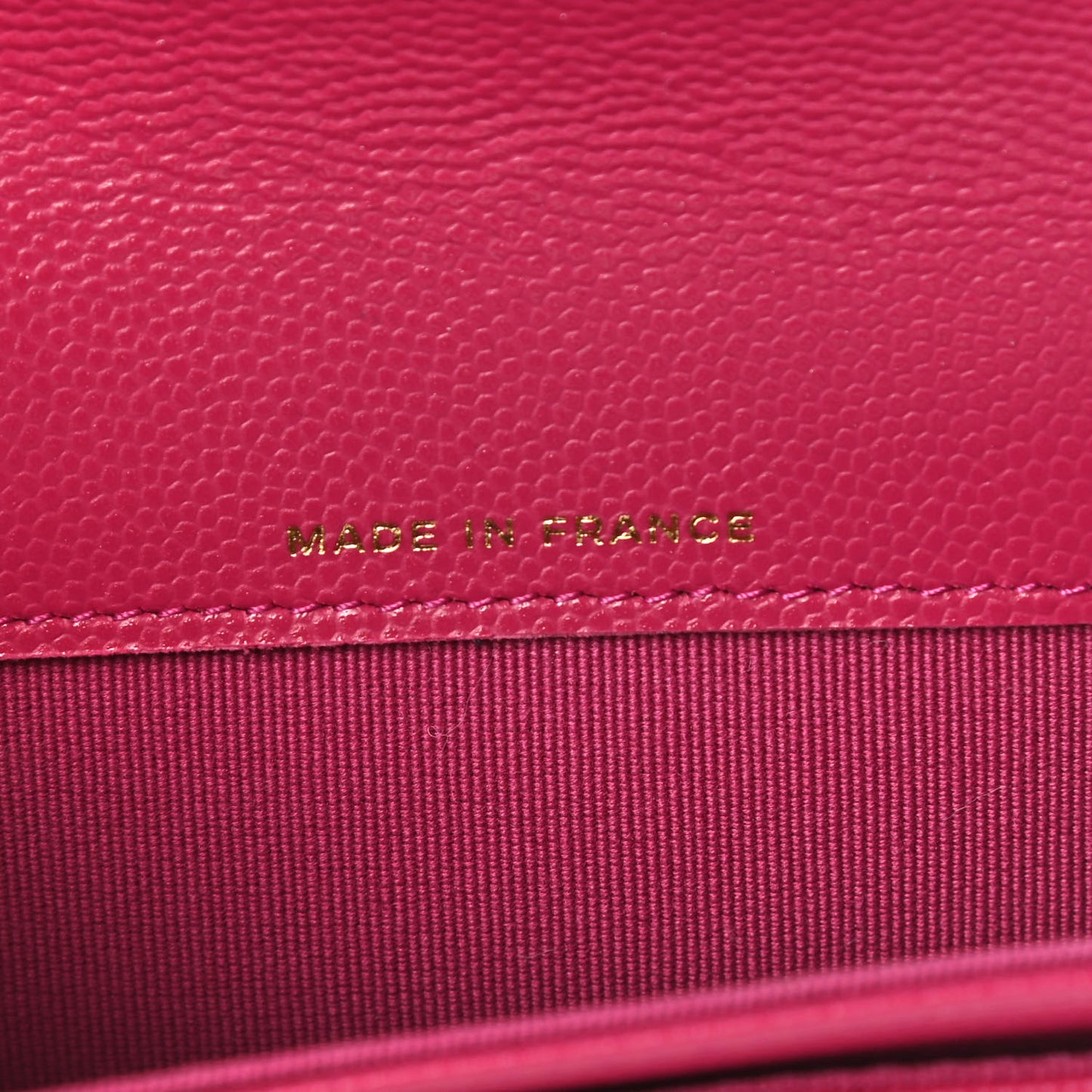 Caviar Quilted Flap Card Holder Wallet Dark Pink