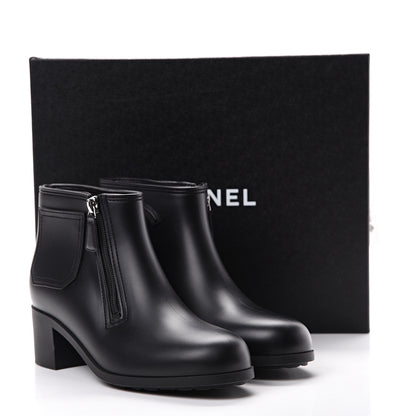 Chanel PVC CC Short Boots 38 Black 8 of 8
