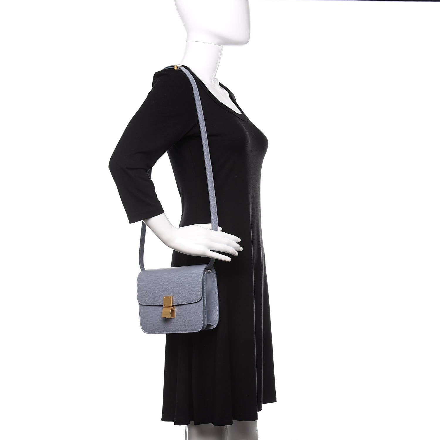 Celine Liege Calfskin Teen Classic Box Flap Bag Arctic Blue 2 of 11