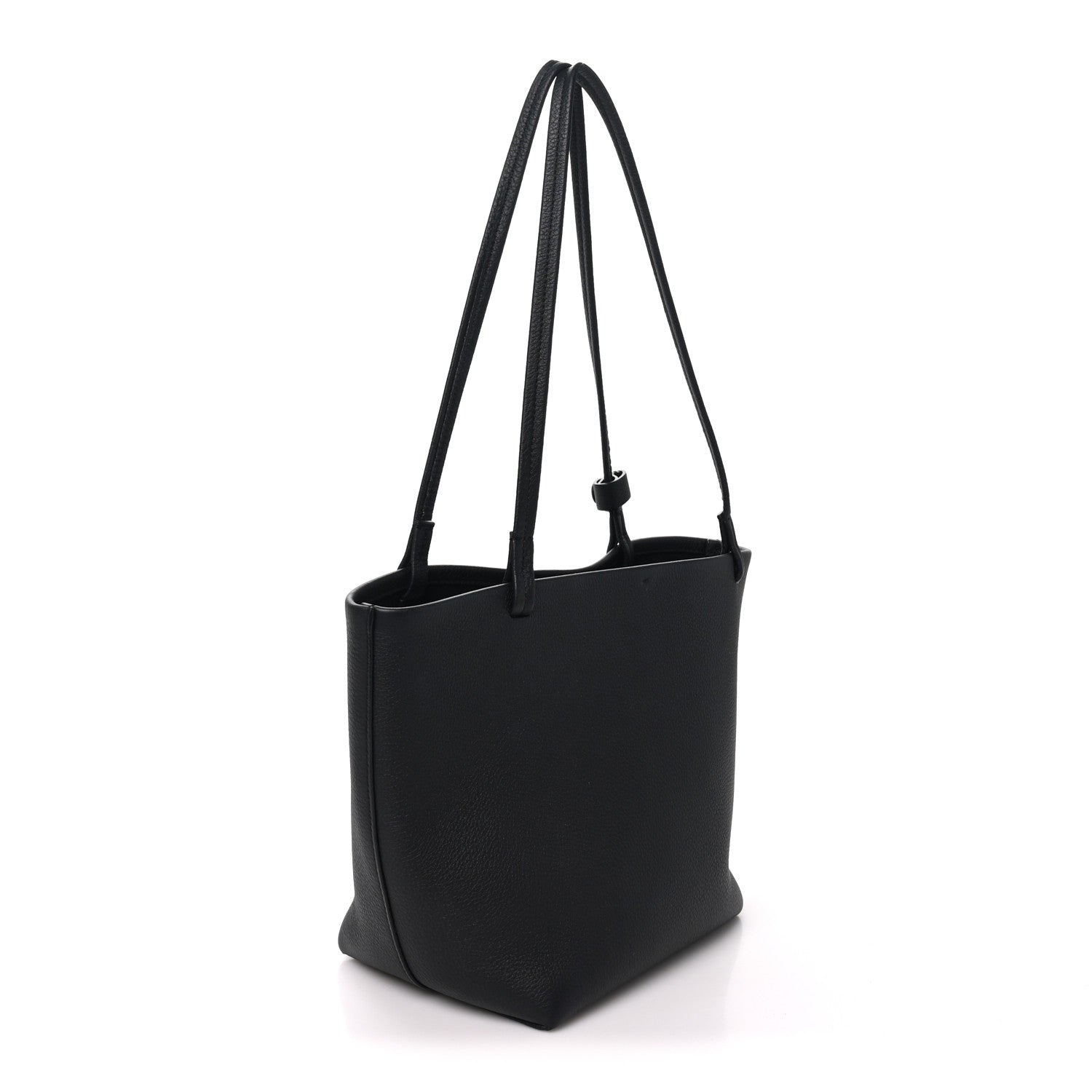 The Row Grained Calfskin Medium Park Tote Black 3 of 9