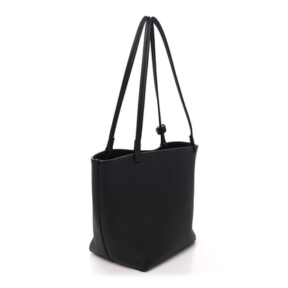 The Row Grained Calfskin Medium Park Tote Black 3 of 9