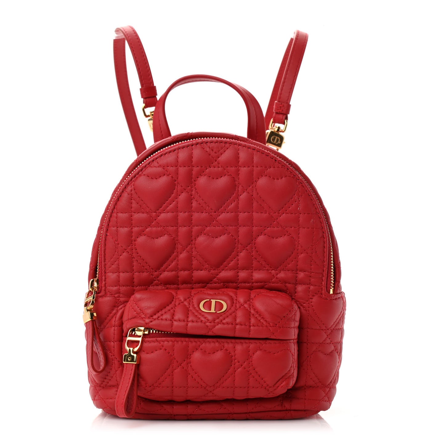 Lambskin Cannage Dioramour Mini Backpack Bright Red