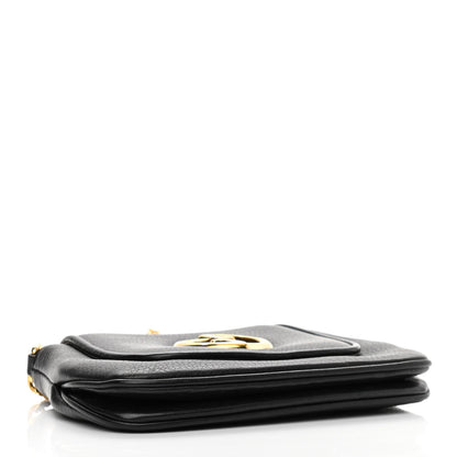 Gucci Pebbled Calfskin Small 1973 Chain Shoulder Bag Black 4 of 10
