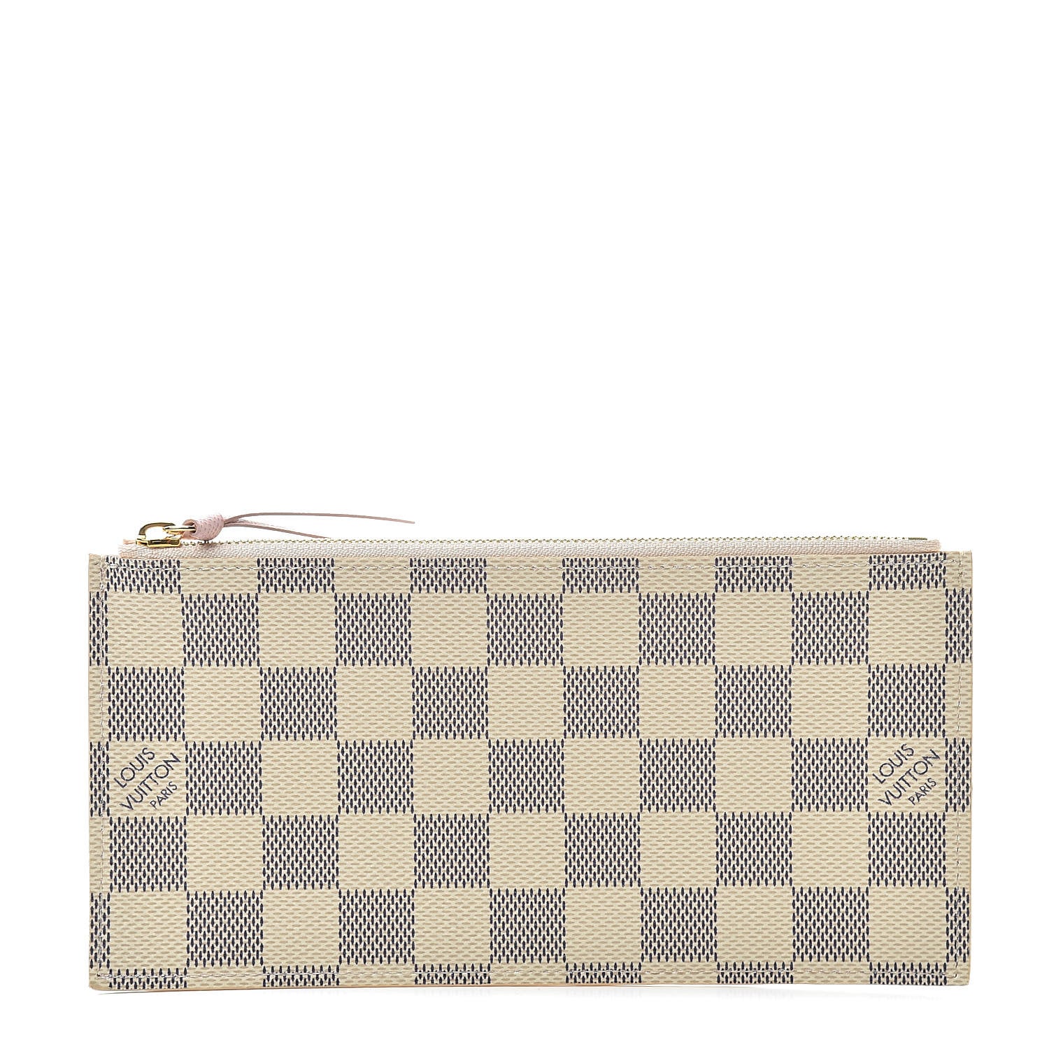 Louis Vuitton Damier Azur Felicie Chain Wallet Zippered Insert Rose Ballerine 1 of 6
