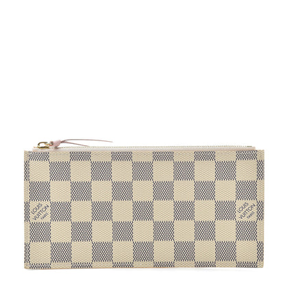 Louis Vuitton Damier Azur Felicie Chain Wallet Zippered Insert Rose Ballerine 1 of 6