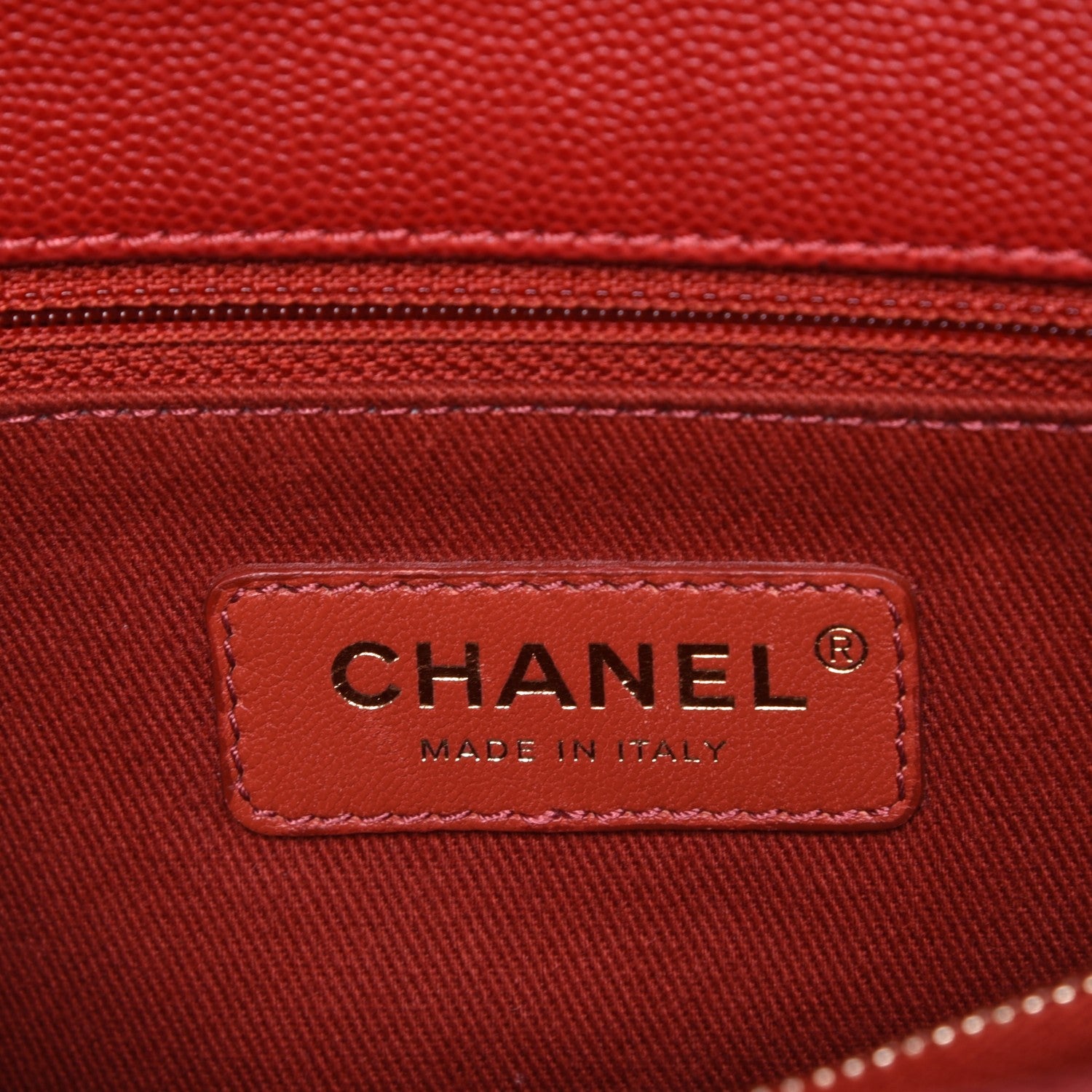 Chanel Caviar Quilted Small Coco Handle Flap Red 7 of 10
