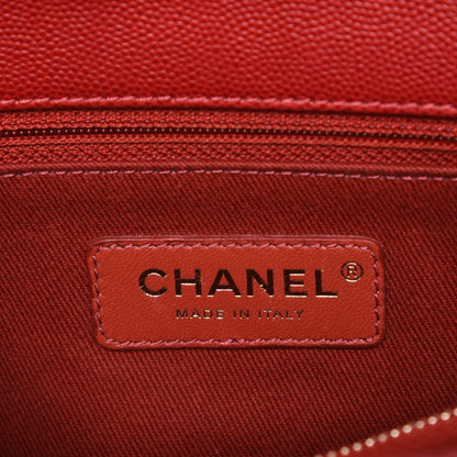 Chanel Caviar Quilted Small Coco Handle Flap Red 7 of 10