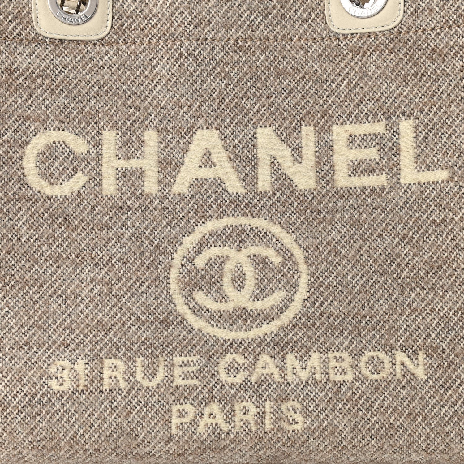 Chanel Mixed Fibers Small Deauville Tote Light Grey 10 of 10