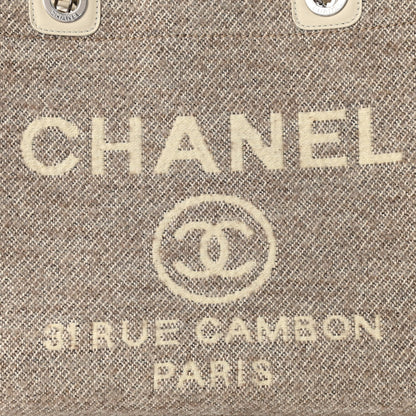 Chanel Mixed Fibers Small Deauville Tote Light Grey 10 of 10