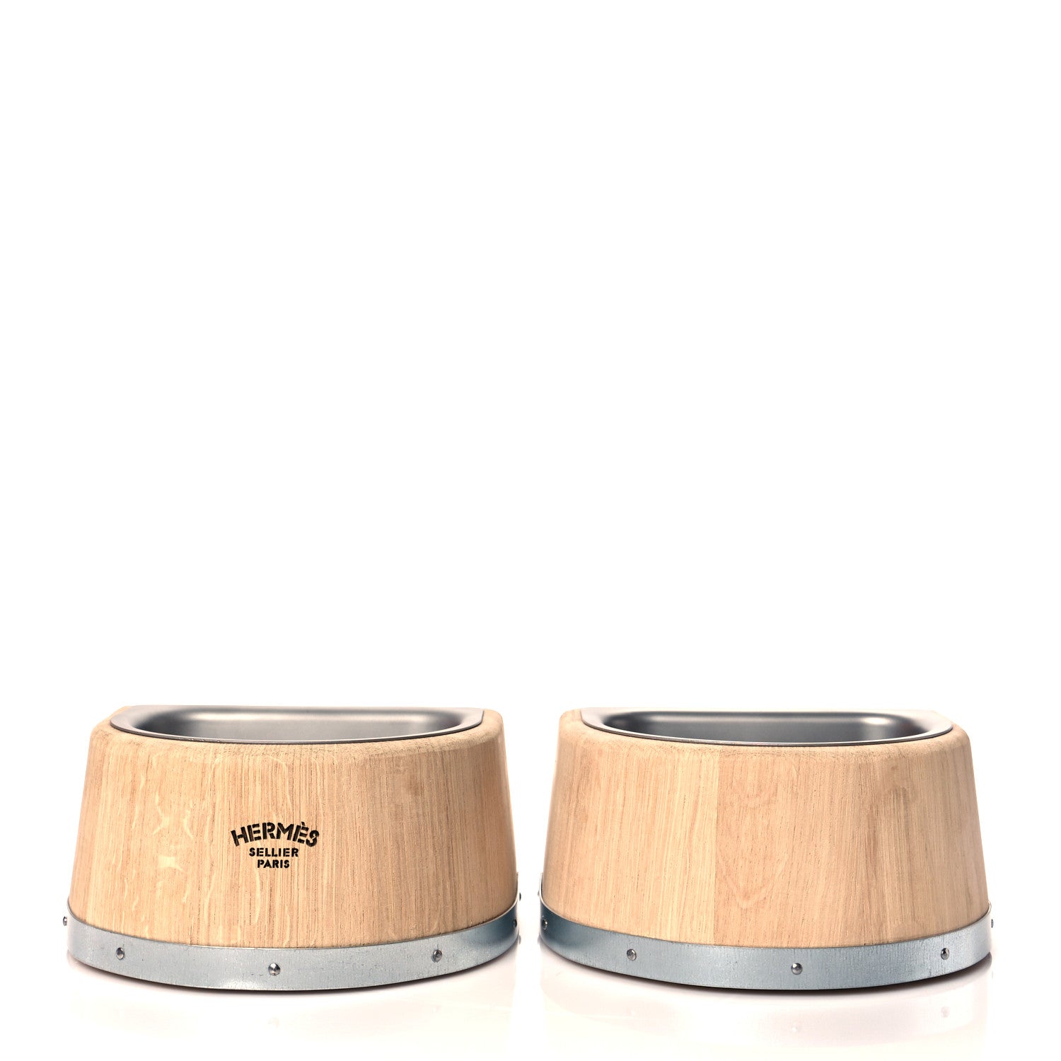Hermes Oak Wood Small Chaine d'Ancre Dog Bowl Naturel 3 of 7
