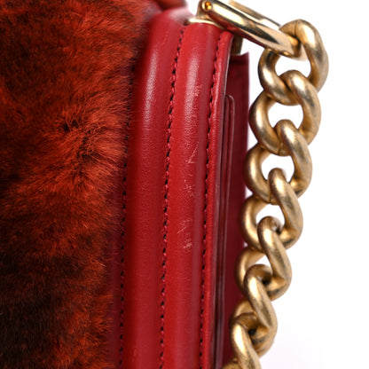 Chanel Orylag Rabbit Fur Calfskin Small Boy Flap Red 19 of 19