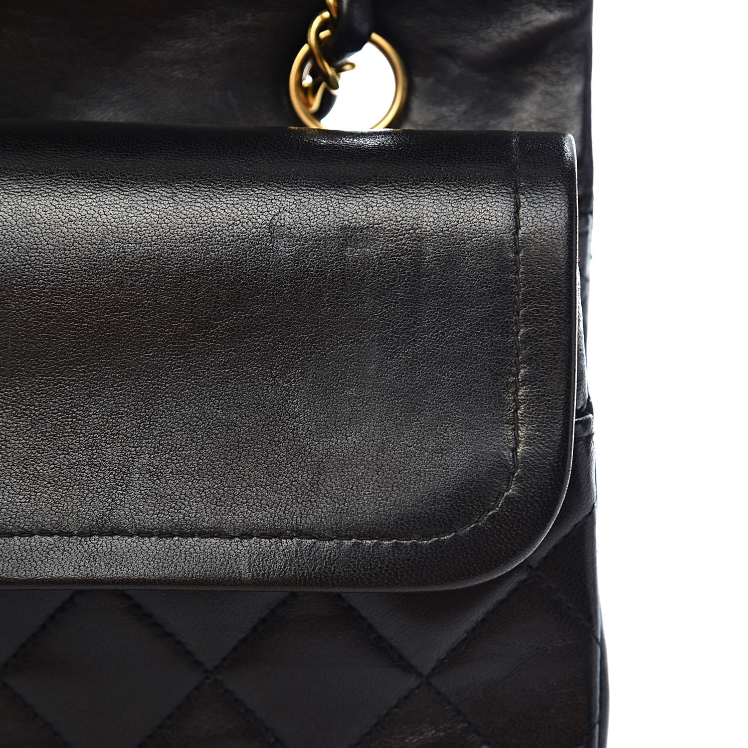 Chanel Lambskin Quilted Medium Double Flap Black 12 of 16