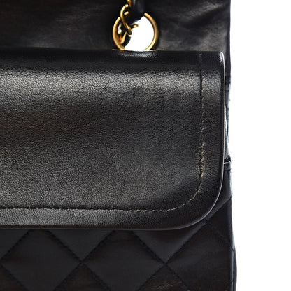 Chanel Lambskin Quilted Medium Double Flap Black 12 of 16
