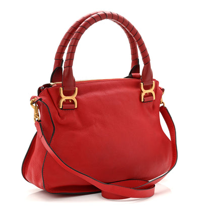 Chloe Calfskin Medium Marcie Satchel Red 3 of 10