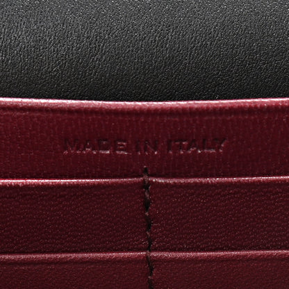 Saint Laurent Patent Lizard Embossed Monogram Cassandra Chain Wallet Black 7 of 11