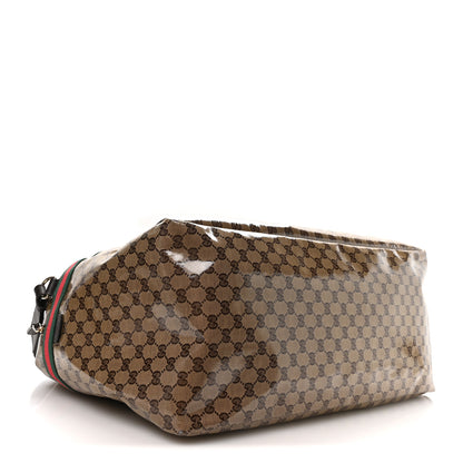 Gucci Crystal Monogram Web Large Carry On Duffle Bag Brown 3 of 9