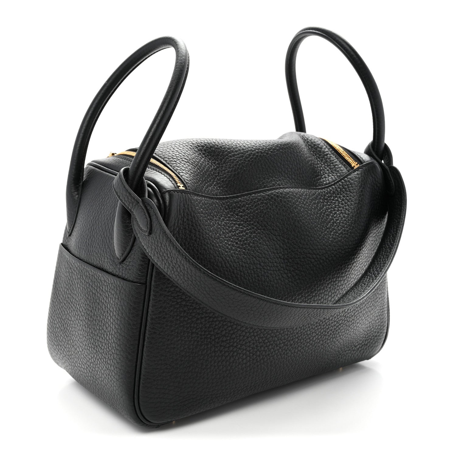 Hermes Taurillon Clemence Lindy 26 Black 3 of 10