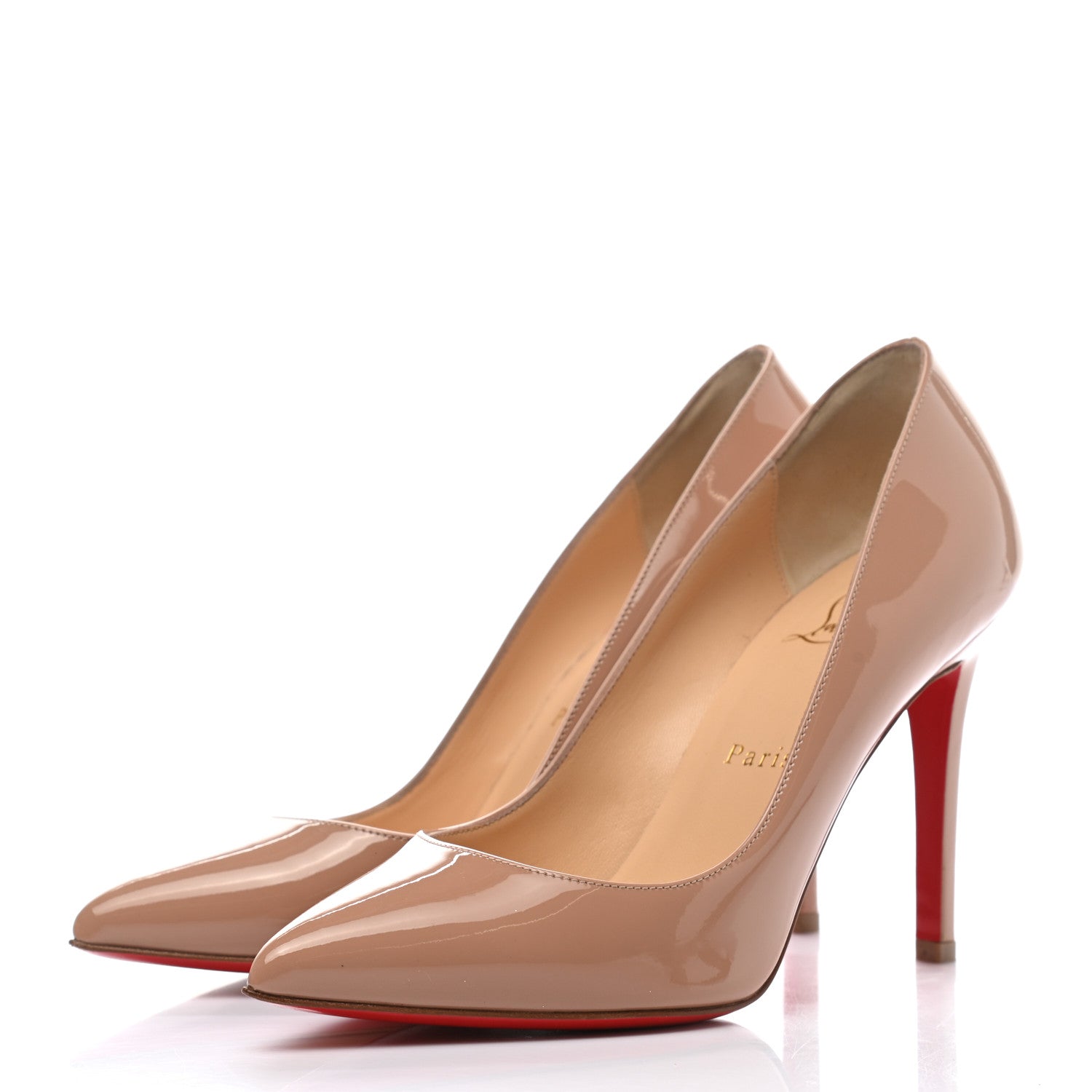 Christian Louboutin Patent Pigalle 100 Pumps 36.5 Nude 3 of 12