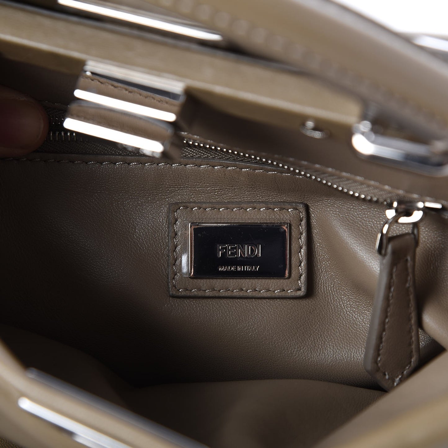 Nappa Mini Peekaboo Iconic Satchel Tortora