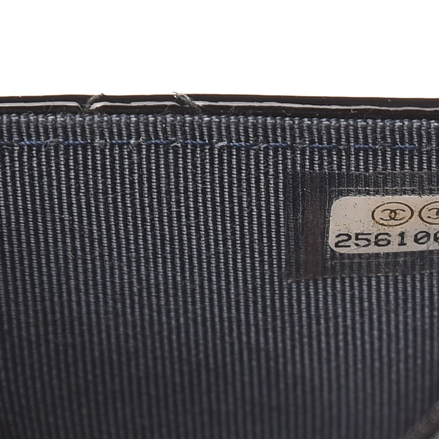 Patent Quilted Flap Card Holder Black