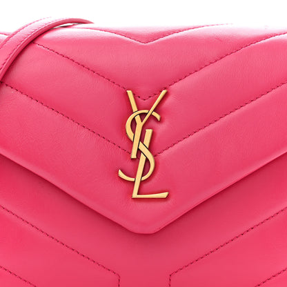 Saint Laurent Calfskin Y Quilted Monogram Toy Loulou Crossbody Bag Freesia 8 of 10