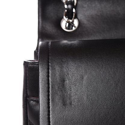 Chanel Lambskin Quilted Jumbo Double Flap Black 11 of 12