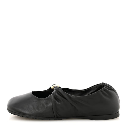 Loewe Lambskin Pebble Ballerina Flats 36 Black 1 of 8