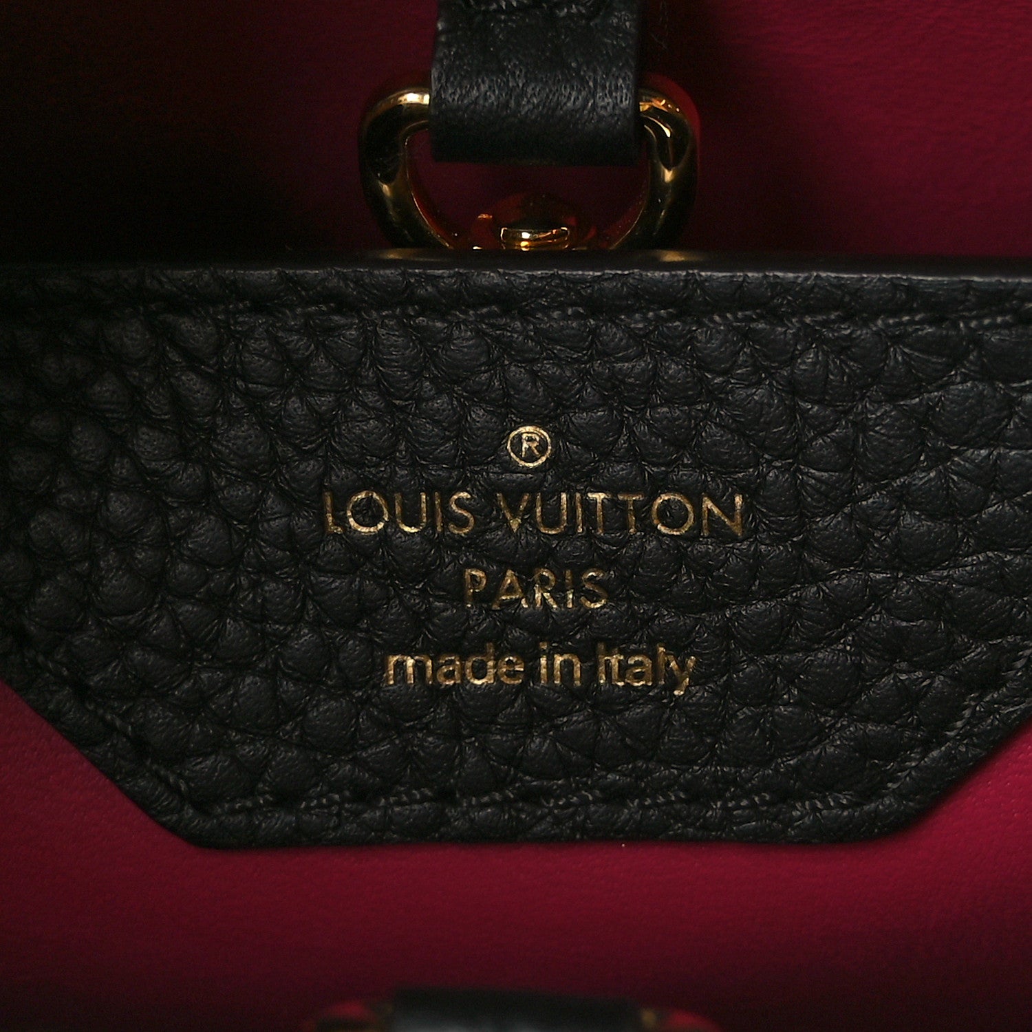 Louis Vuitton Taurillon Capucines BB Black 6 of 9
