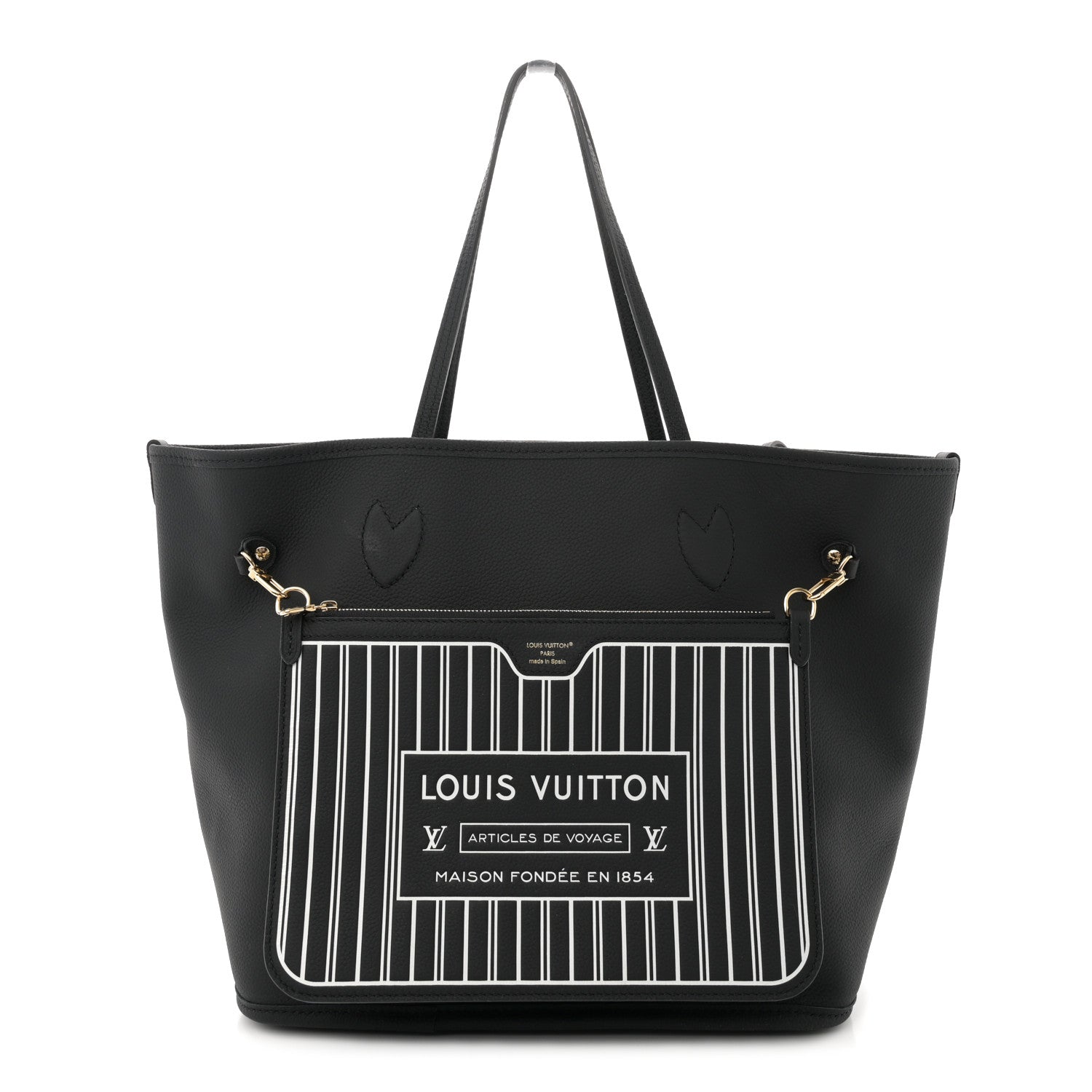 Louis Vuitton Monogram Calfskin Neo Neverfull Inside Out MM Black 3 of 16