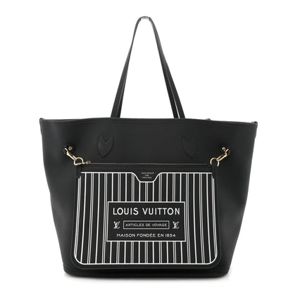 Louis Vuitton Monogram Calfskin Neo Neverfull Inside Out MM Black 3 of 16
