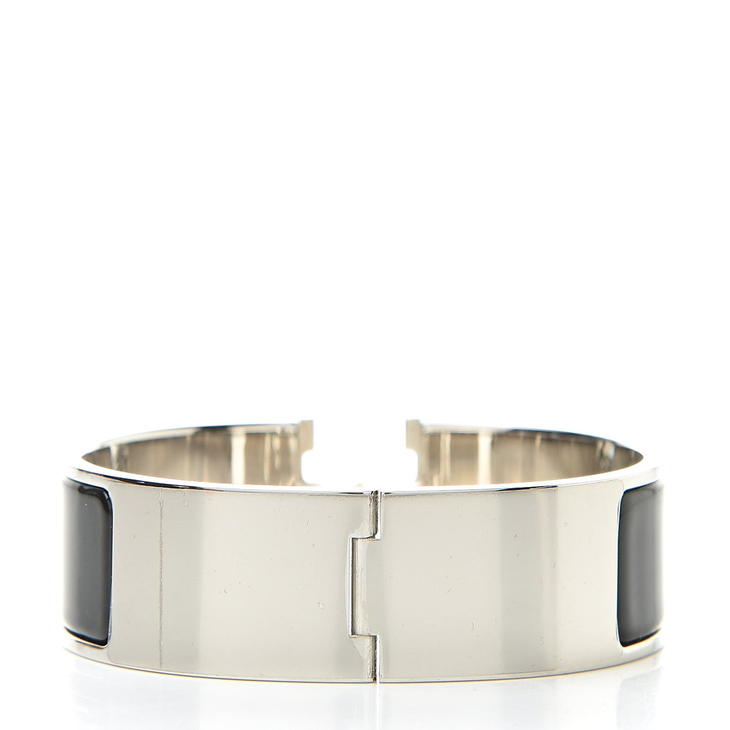 Enamel Wide Clic Clac H Bracelet GM Black