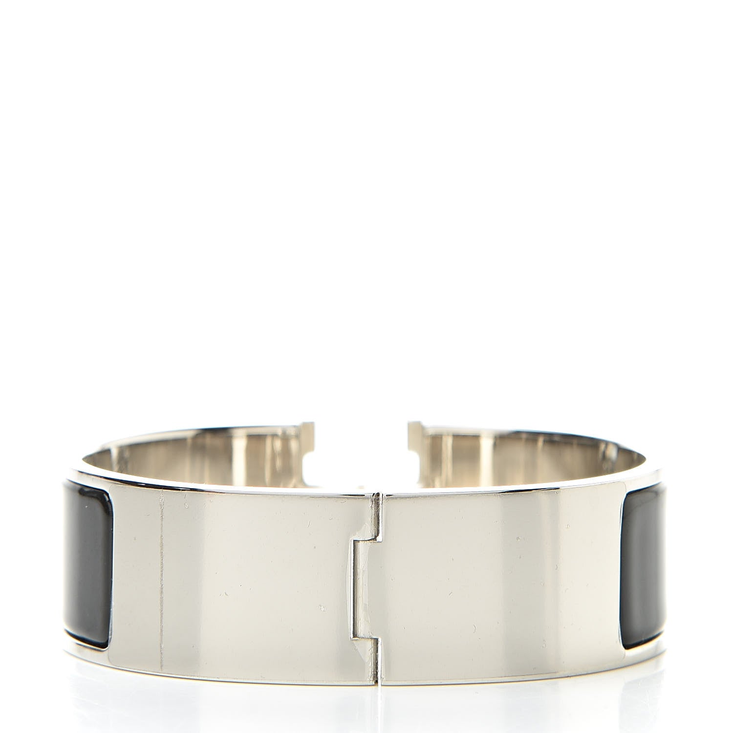 Hermes Enamel Wide Clic Clac H Bracelet GM Black 3 of 5