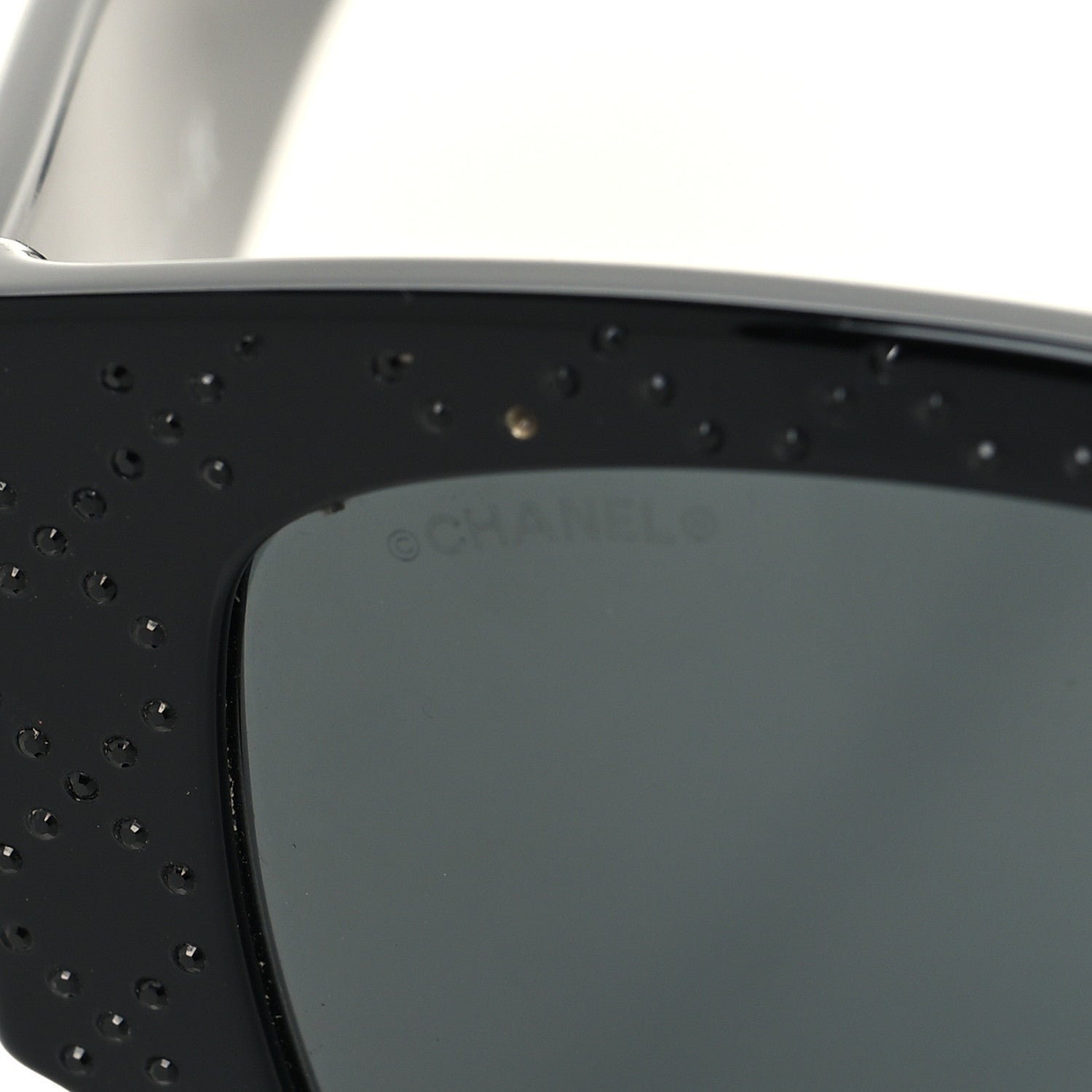 Chanel Acetate Strass Rectangle Sunglasses 5421B Black 7 of 8