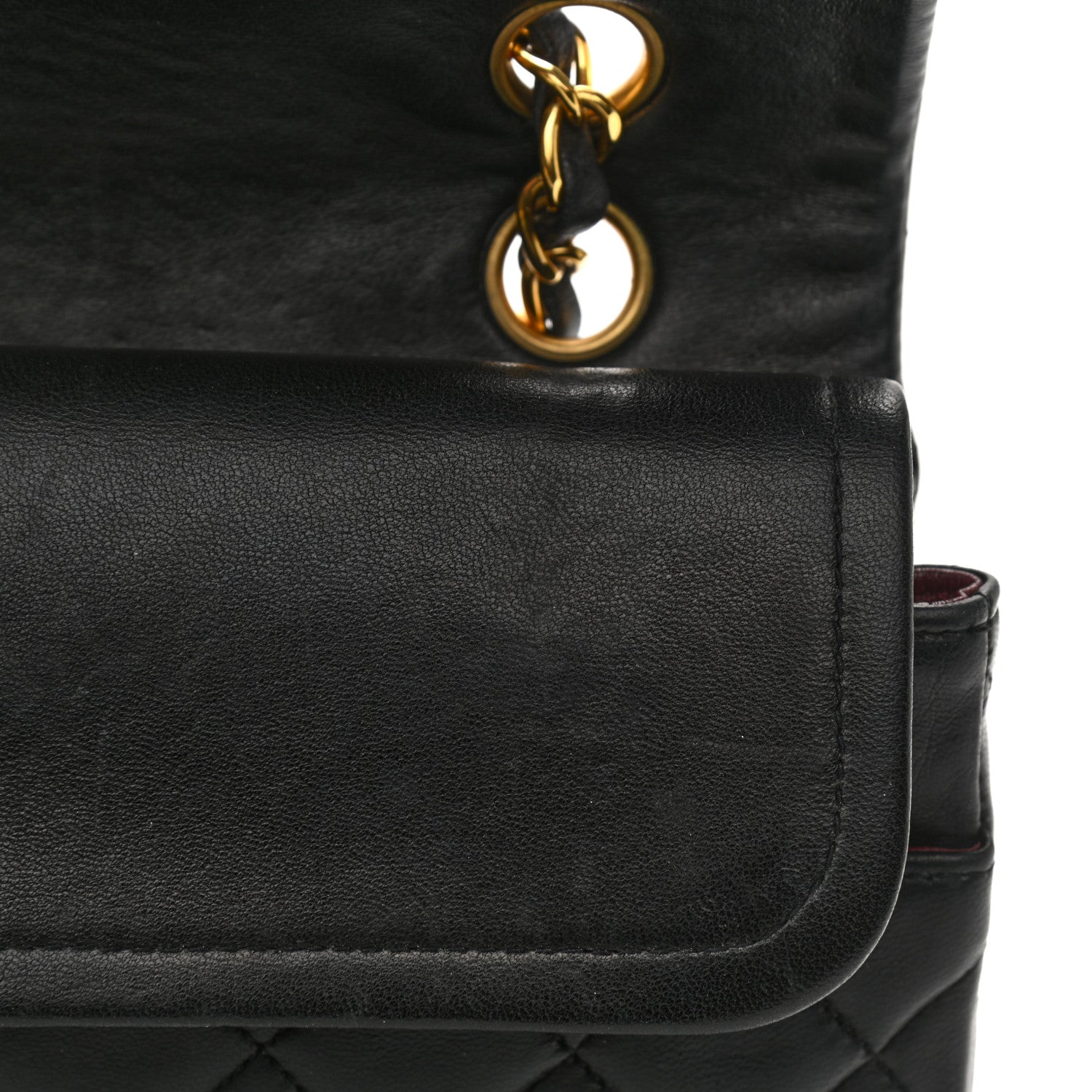 Chanel Lambskin Quilted Medium Double Flap Black 14 of 14