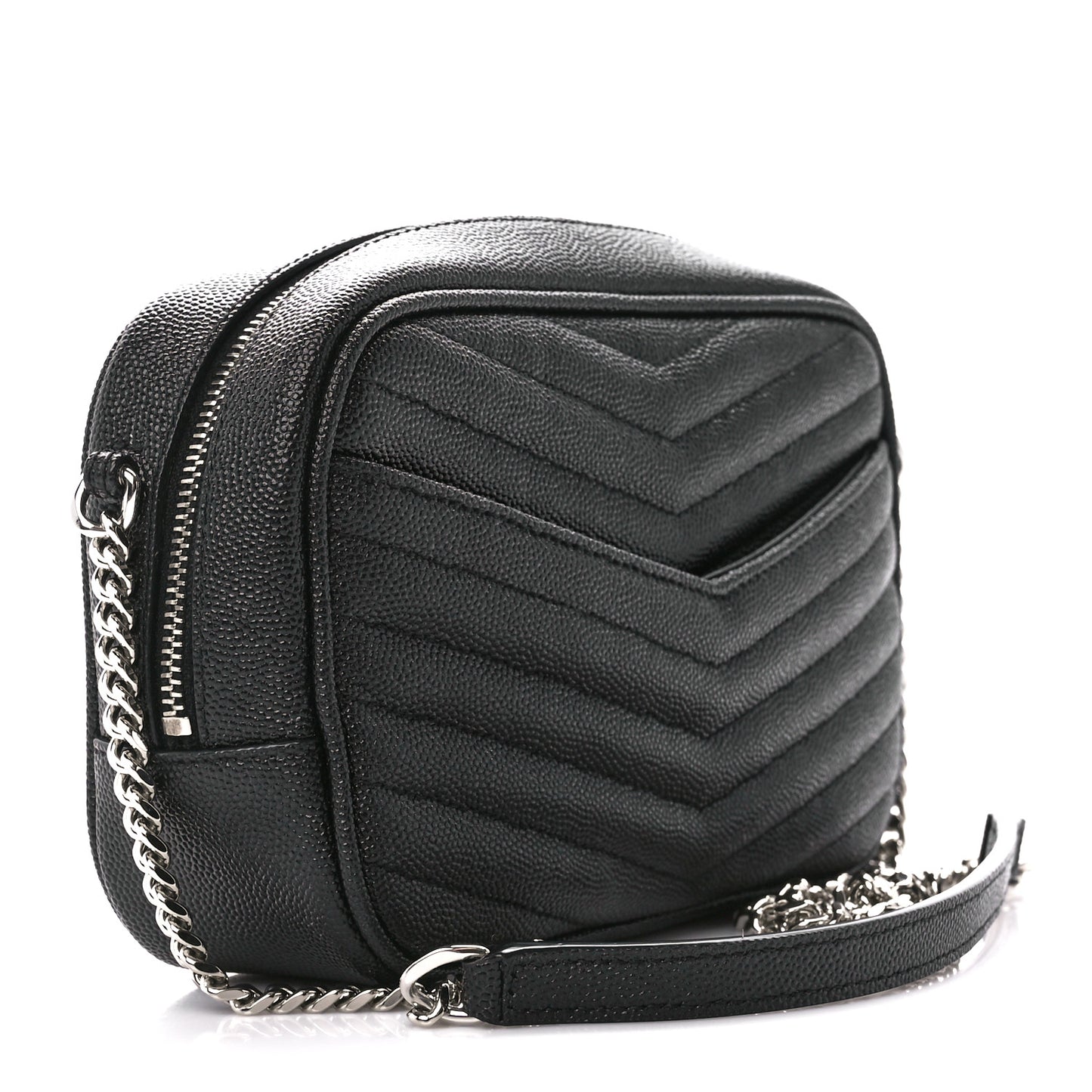 Grain De Poudre Matelasse Monogram Mini Lou Camera Bag Black