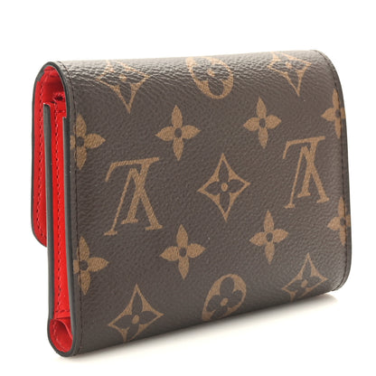 Louis Vuitton Monogram Flower Lock Compact Wallet Coquelicot 3 of 7