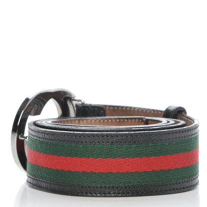 Gucci Calfskin Web Interlocking G Belt 105 42 Black 3 of 8