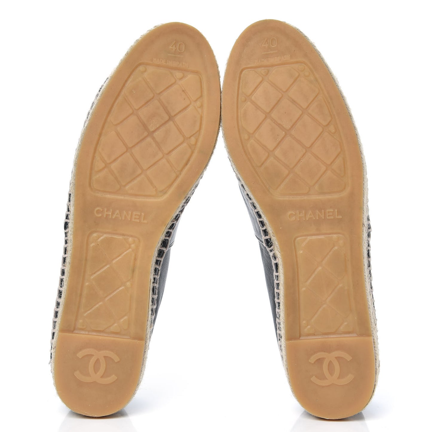Lambskin CC Espadrilles 40 Black