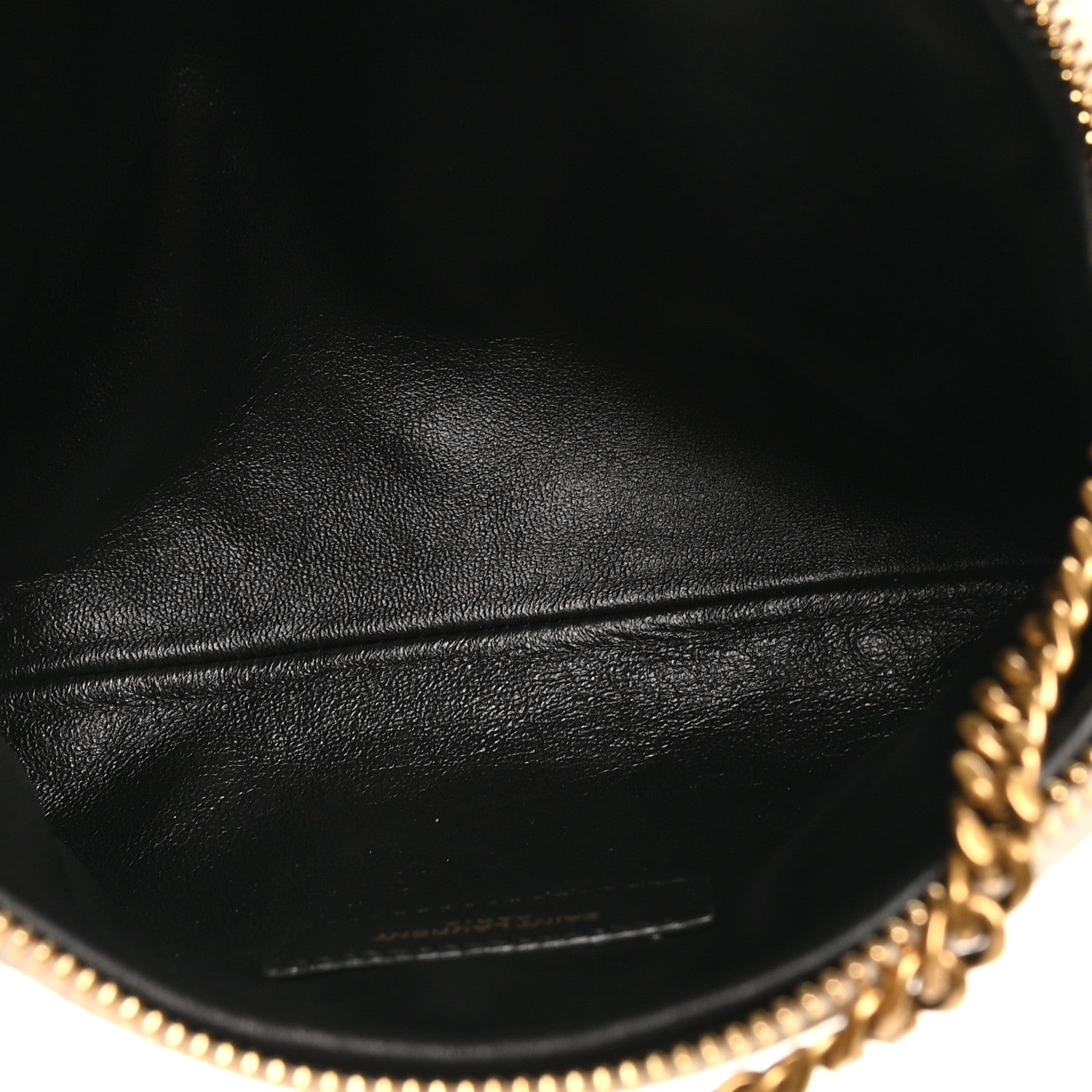 Saint Laurent Lambskin Quilted Gaby Zipped Pouch Crema Soft 5 of 9