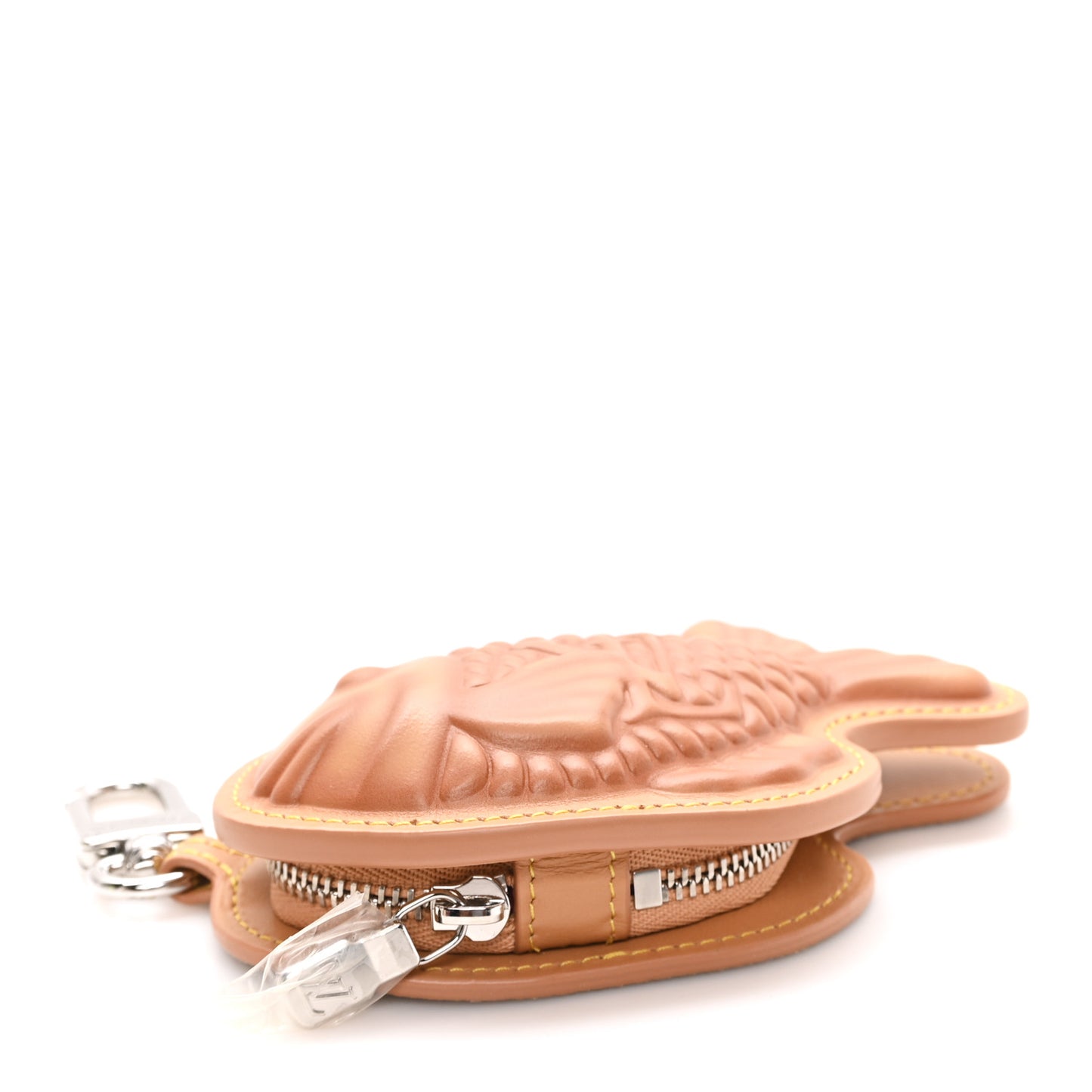 Calfskin Monogram LV Taiyaki Bag Charm Beige