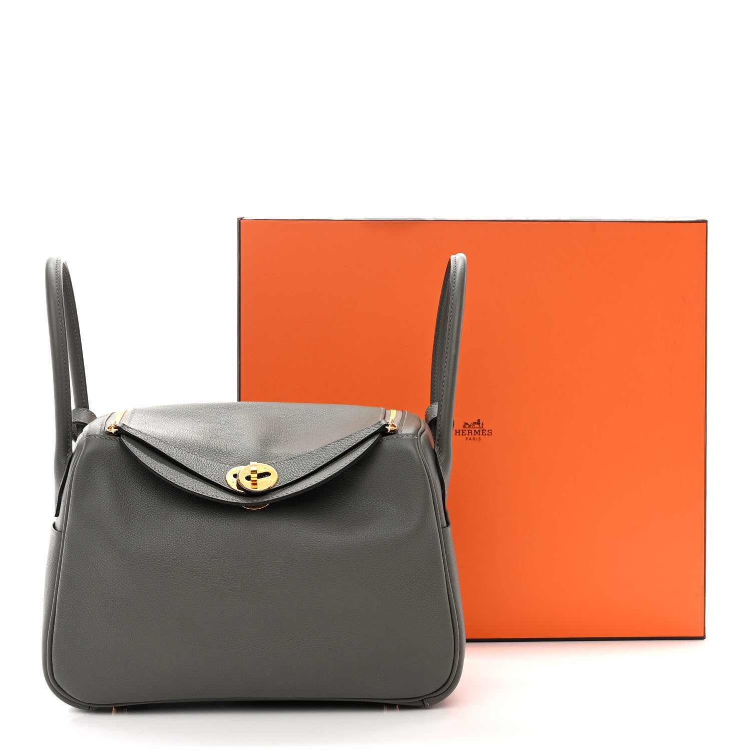 Hermes Evercolor Lindy 26 Gris Meyer 1448974 – FASHIONPHILE