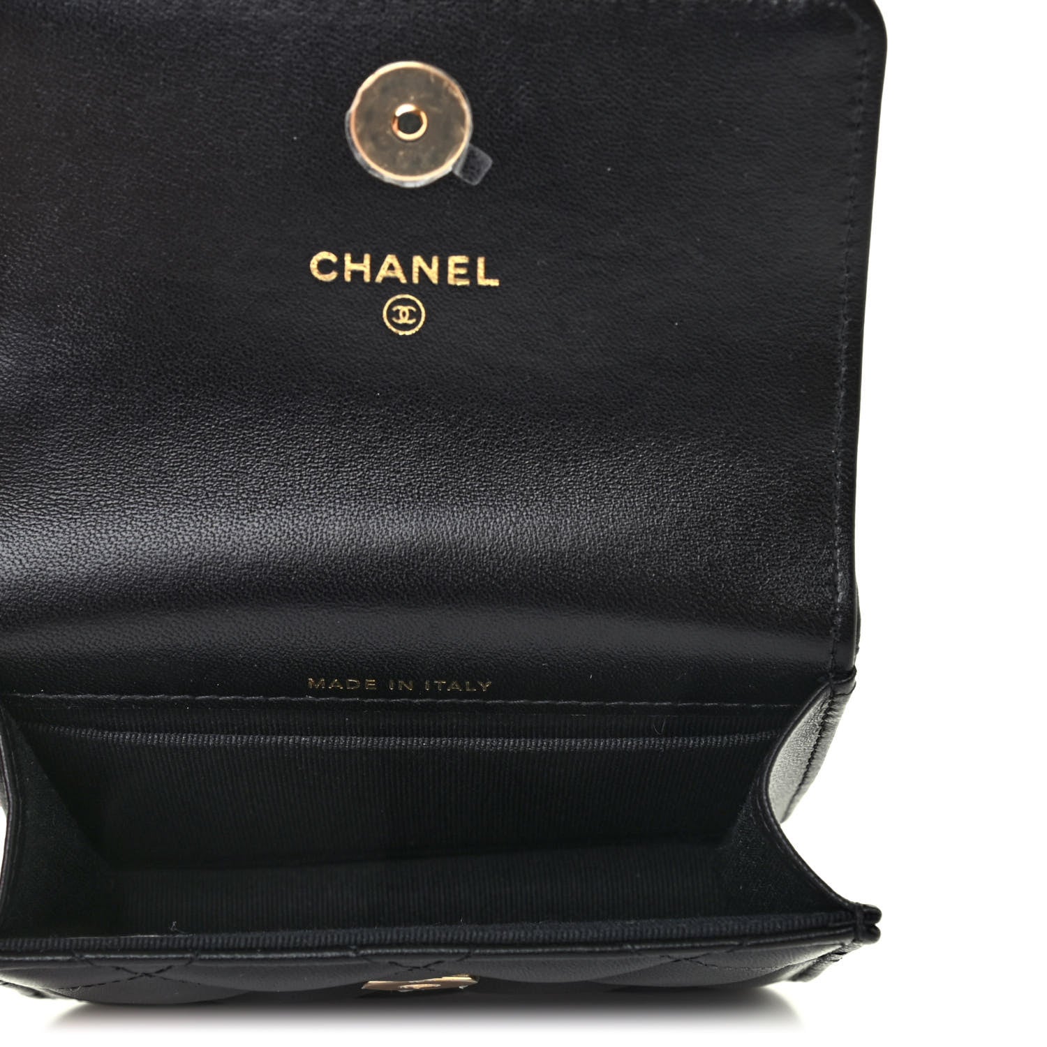 Chanel Lambskin Quilted CC Hook Card Holder Black 5 of 9