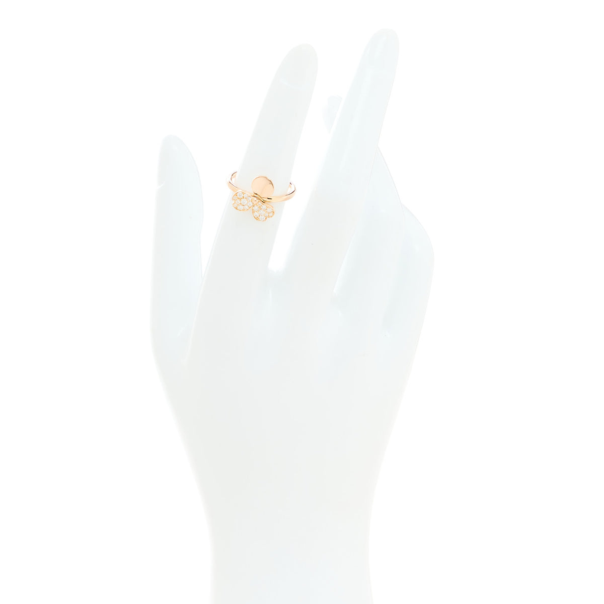 18K Rose Gold Diamond Paper Flowers Ring 49 5