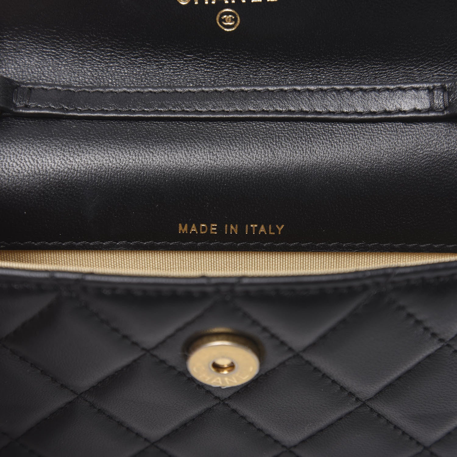 Chanel Lambskin Quilted Pearl Crush Clutch With Chain Black 7 of 12