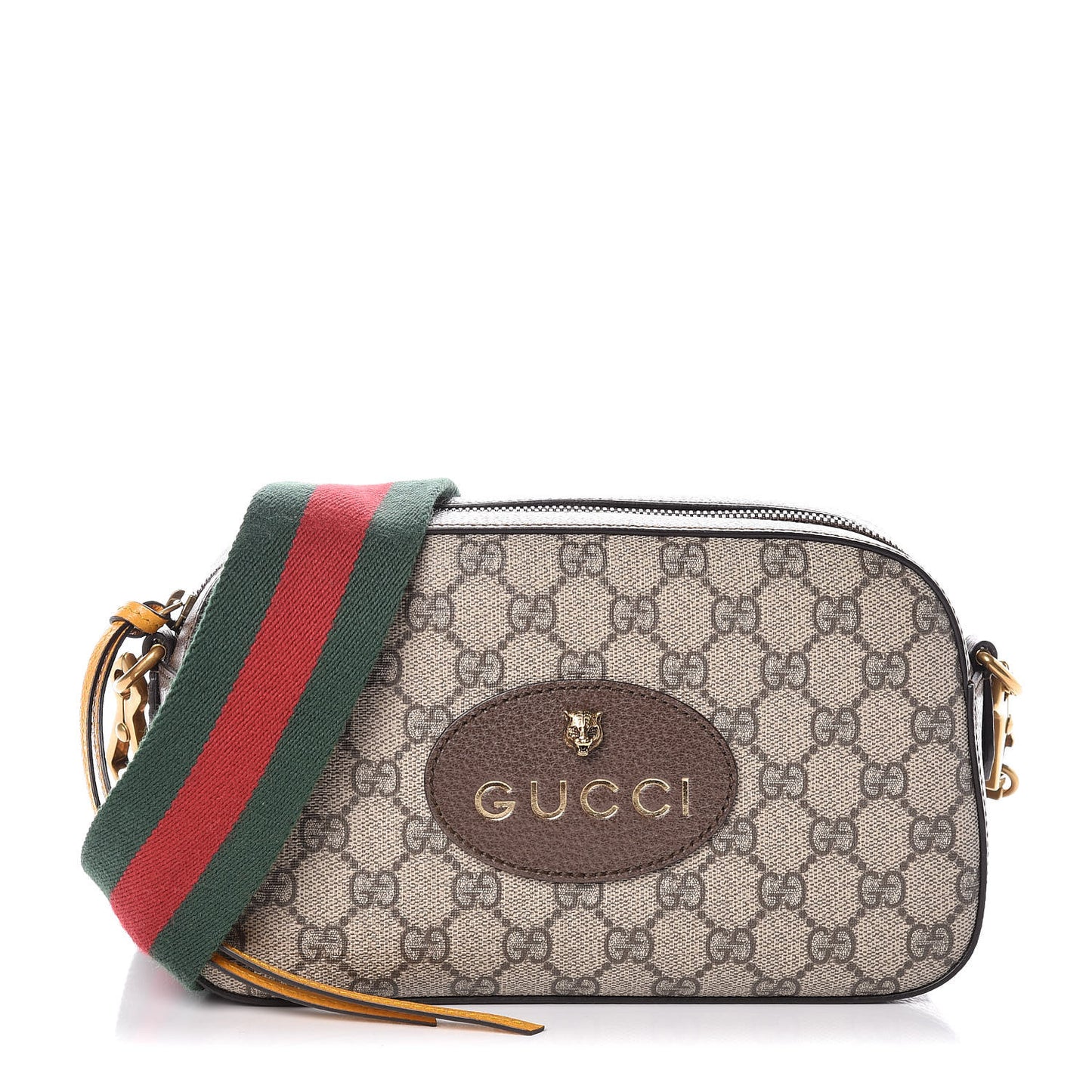 GG Supreme Monogram Web Neo Vintage Shoulder Bag Beige New Acero Crop