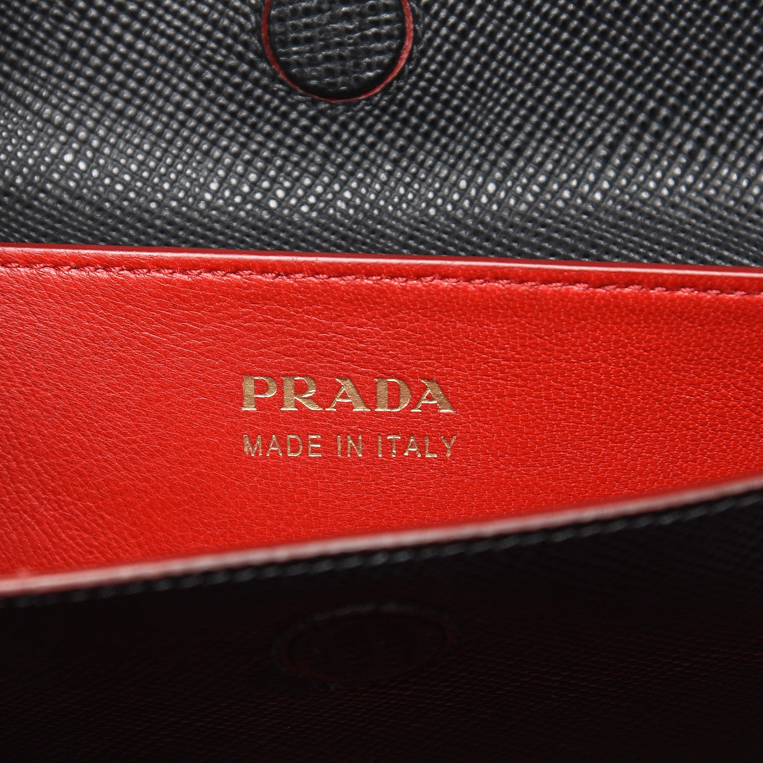 Prada Saffiano Cuir Large Double Bag Black Fuoco 7 of 11