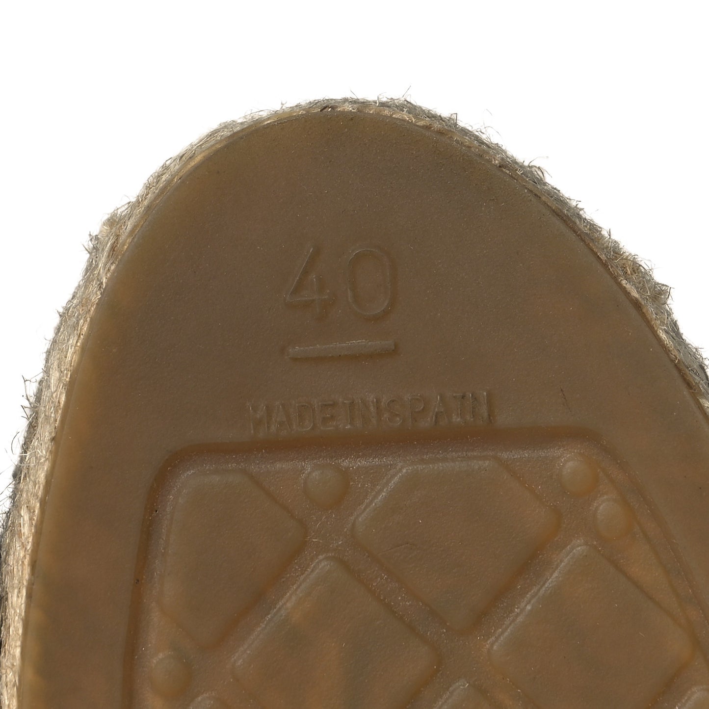 Patent Calfskin Metallic Goatskin CC Espadrilles 40 Black Silver