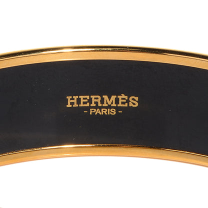 Hermes Enamel Printed Caleche Wide Bracelet 65 Rose Dragee 3 of 4